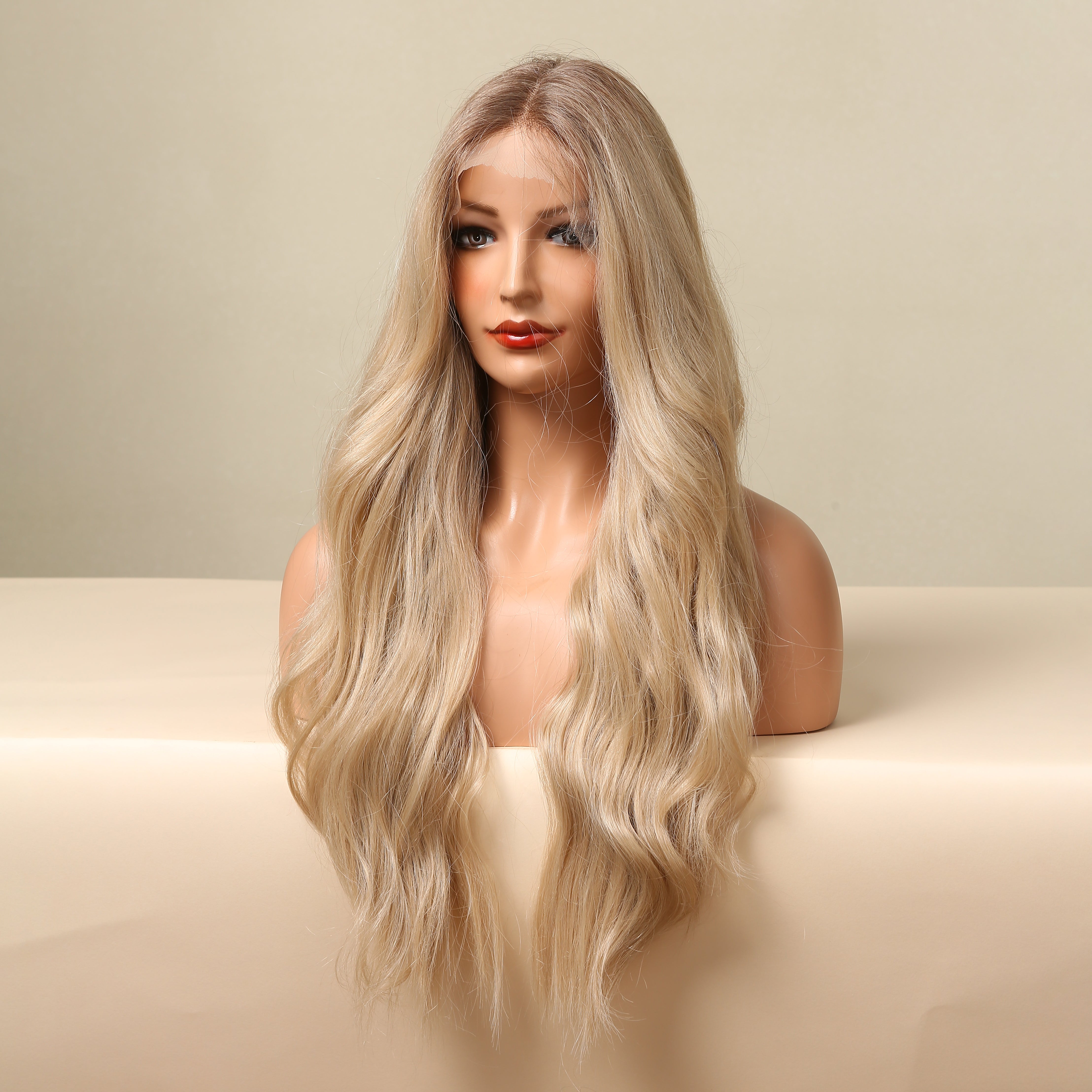 22 Inches Vanilla Blonde Perfect Waves Lace Front-Haisley